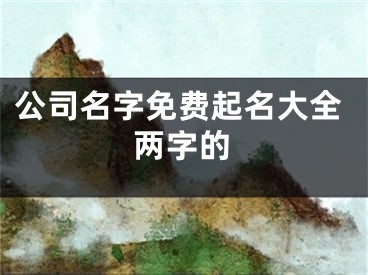 公司名字免费起名大全两字的