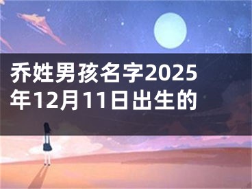 乔姓男孩名字2025年12月11日出生的