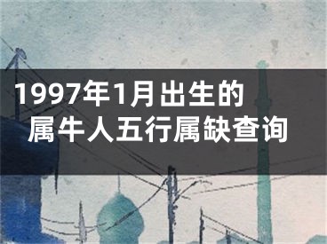 1997年1月出生的属牛人五行属缺查询