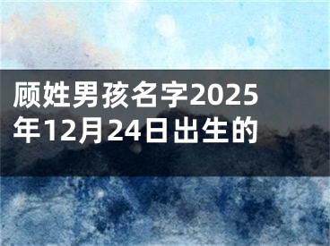 顾姓男孩名字2025年12月24日出生的