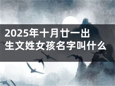 2025年十月廿一出生文姓女孩名字叫什么