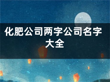 化肥公司两字公司名字大全