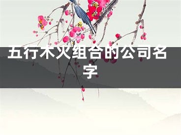 五行木火组合的公司名字