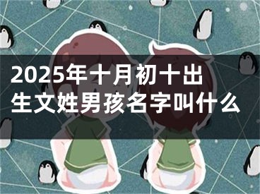 2025年十月初十出生文姓男孩名字叫什么