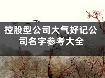 控股型公司大气好记公司名字参考大全