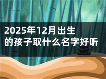 2025年12月出生的孩子取什么名字好听