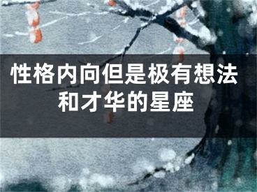 性格内向但是极有想法和才华的星座