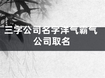 三字公司名字洋气霸气公司取名
