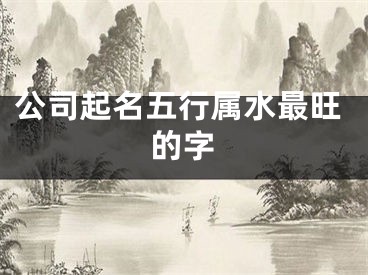 公司起名五行属水最旺的字