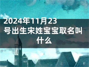 2024年11月23号出生宋姓宝宝取名叫什么