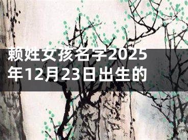 赖姓女孩名字2025年12月23日出生的