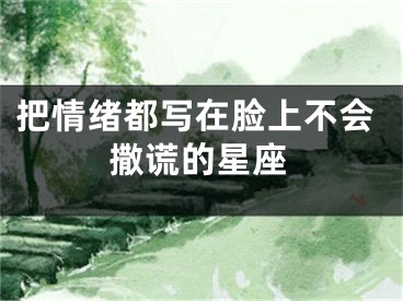 把情绪都写在脸上不会撒谎的星座