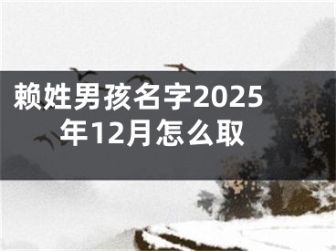 赖姓男孩名字2025年12月怎么取