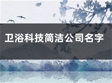 卫浴科技简洁公司名字