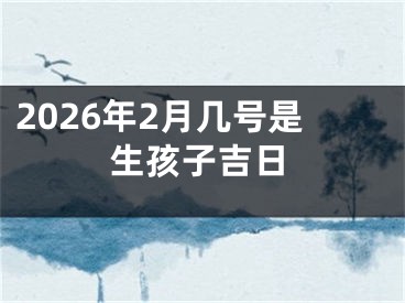 2026年2月几号是生孩子吉日
