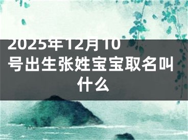 2025年12月10号出生张姓宝宝取名叫什么