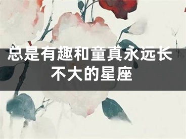 总是有趣和童真永远长不大的星座