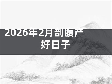 2026年2月剖腹产好日子