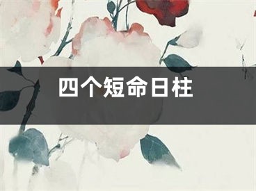 四个短命日柱