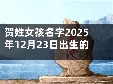 贺姓女孩名字2025年12月23日出生的