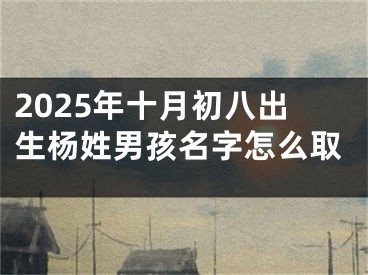 2025年十月初八出生杨姓男孩名字怎么取