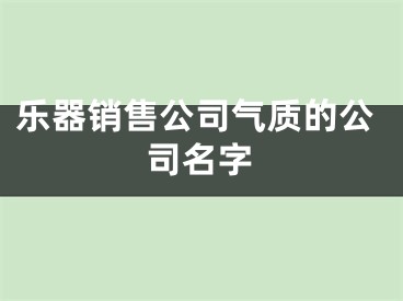 乐器销售公司气质的公司名字