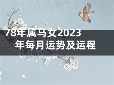 78年属马女2023年每月运势及运程