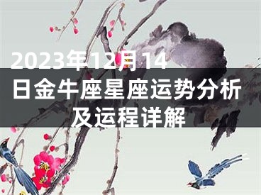 2023年12月14日金牛座星座运势分析及运程详解