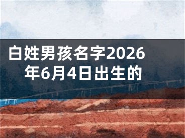 白姓男孩名字2026年6月4日出生的