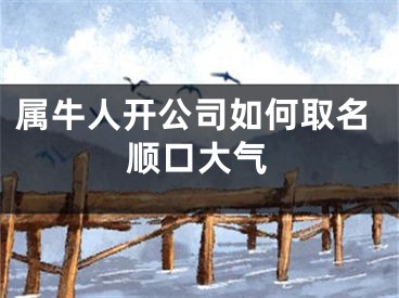 属牛人开公司如何取名顺口大气
