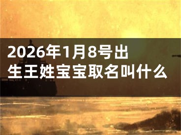 2026年1月8号出生王姓宝宝取名叫什么