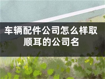 车辆配件公司怎么样取顺耳的公司名