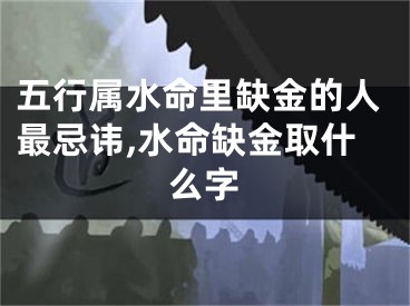 五行属水命里缺金的人最忌讳,水命缺金取什么字