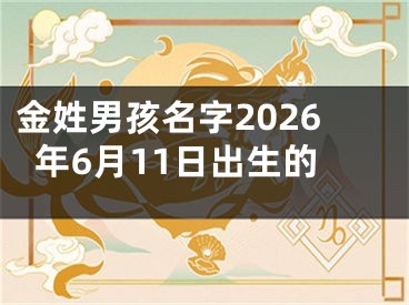 金姓男孩名字2026年6月11日出生的