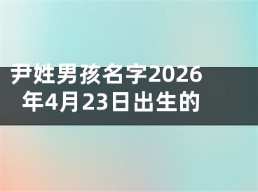 尹姓男孩名字2026年4月23日出生的