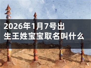2026年1月7号出生王姓宝宝取名叫什么