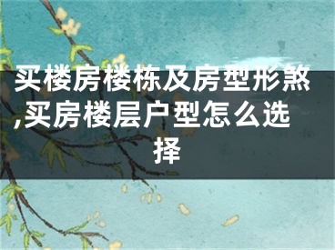 买楼房楼栋及房型形煞,买房楼层户型怎么选择