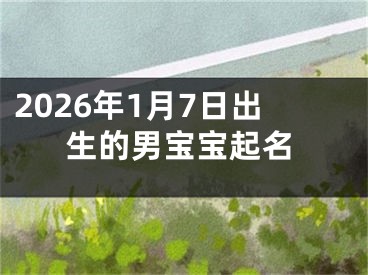 2026年1月7日出生的男宝宝起名