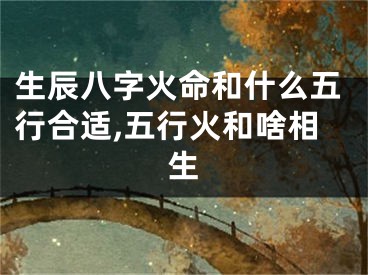 生辰八字火命和什么五行合适,五行火和啥相生