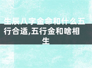 生辰八字金命和什么五行合适,五行金和啥相生