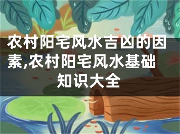 农村阳宅风水吉凶的因素,农村阳宅风水基础知识大全