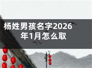 杨姓男孩名字2026年1月怎么取