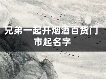 兄弟一起开烟酒百货门市起名字