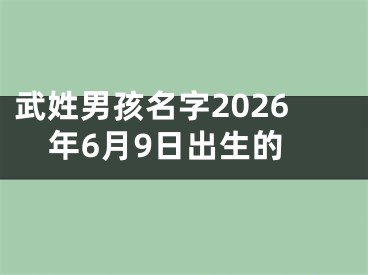 武姓男孩名字2026年6月9日出生的
