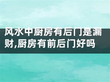 风水中厨房有后门是漏财,厨房有前后门好吗