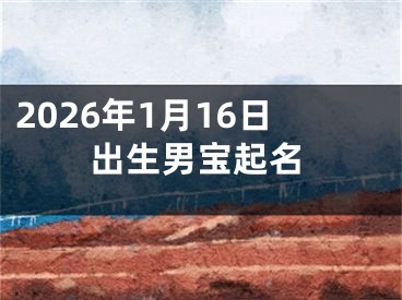 2026年1月16日出生男宝起名