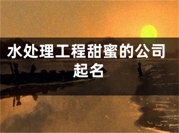 水处理工程甜蜜的公司起名