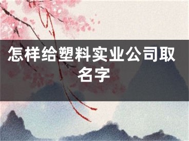 怎样给塑料实业公司取名字