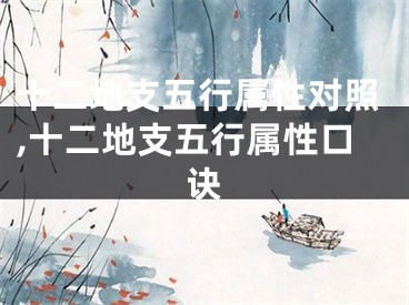 十二地支五行属性对照,十二地支五行属性口诀