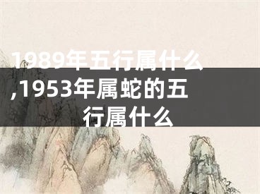 1989年五行属什么,1953年属蛇的五行属什么